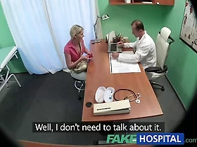 George Uhl investigates a young blonde pornstar in a cramped hospital setting