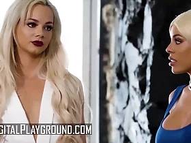 Elsa Jean's shaved pussy gets pounded by a black stud in store