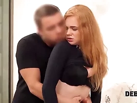 Nick Rock's Russian amateur redhead Rose Wild engages in rough sex with a collector for money