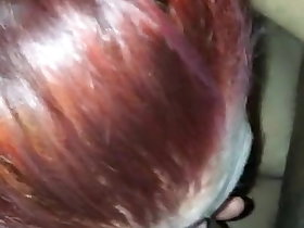 Crestfallen redhead gives blowjob prevalent BBC