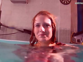 Morose submersed teen