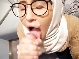 Muslim hijab blowjob facial