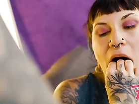 Young inked alternative teen records her first anal experience with toys, lesbian, and more
