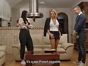 A French mature woman engages in adultery with her alluring lover while her husband is away