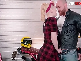 Misha Cross takes it rough from a well-endowed biker in a steamy encounter
